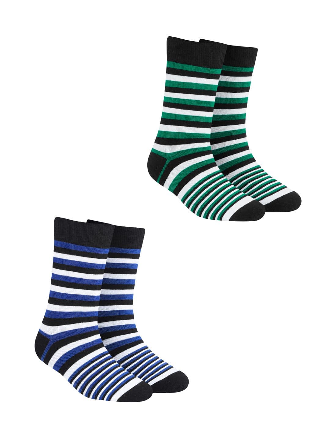 Dynamocks Unisex Pack of 2 Striped Calf-Length Socks - view 1