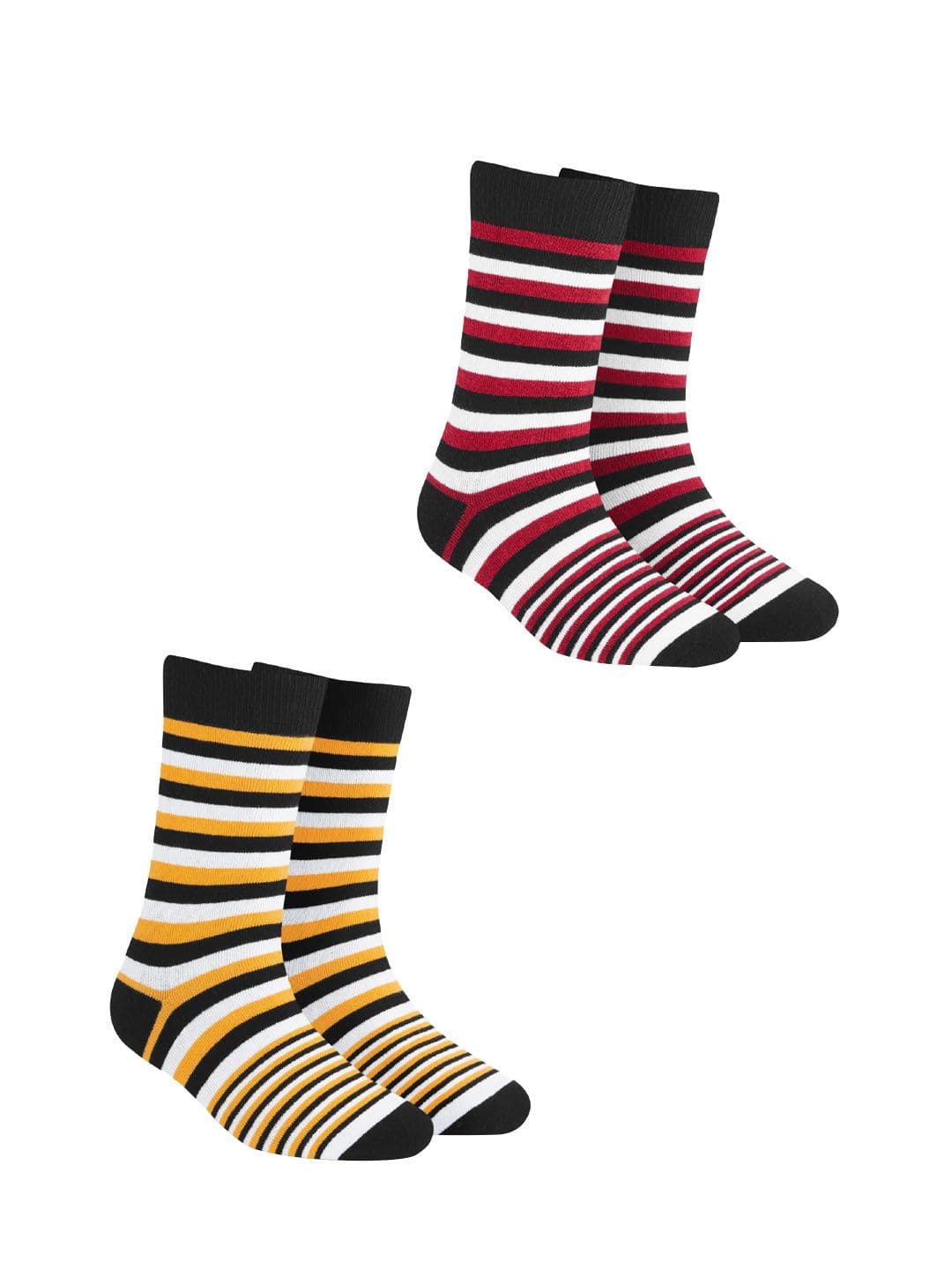 Dynamocks Unisex Pack of 2 Striped Calf-Length Socks - view 1