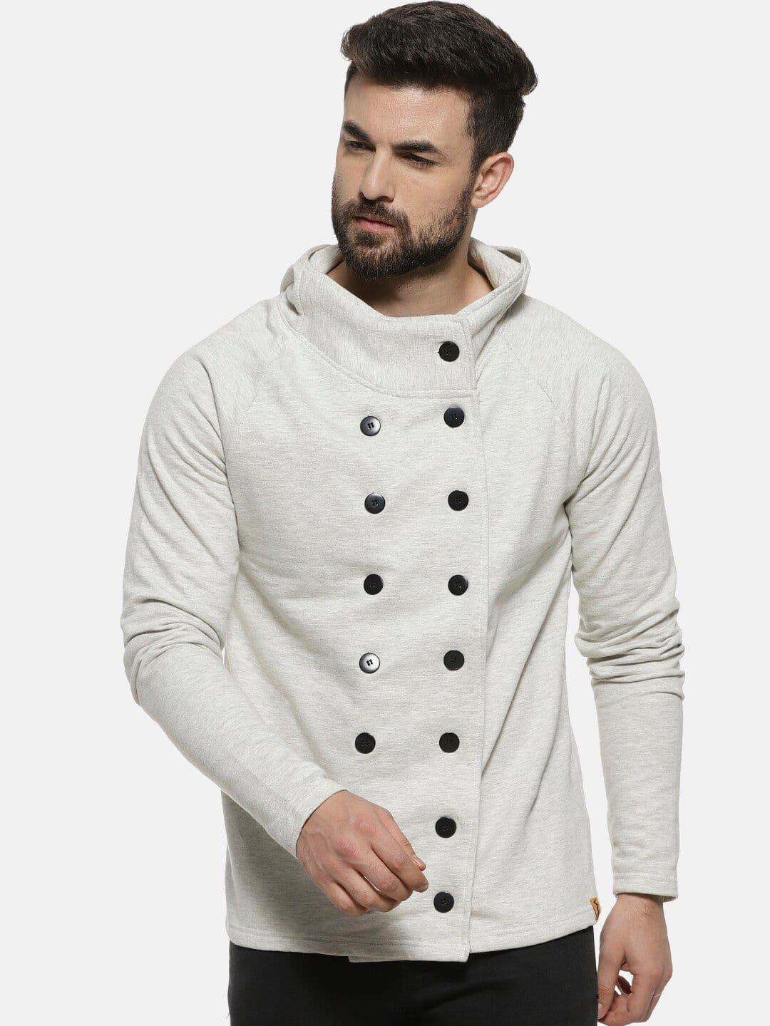 CAHOOT Men Off-White Solid Windcheater and Water Resistant Tailored Jacket - view 1