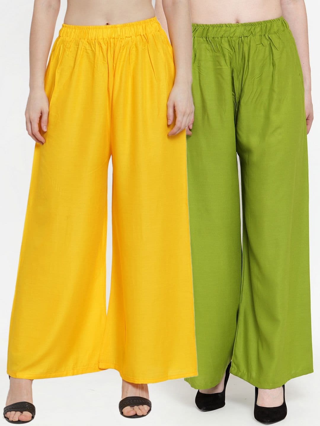 TAG 7 Women Pack of 2 Solid Wide Leg Palazzos - view 1
