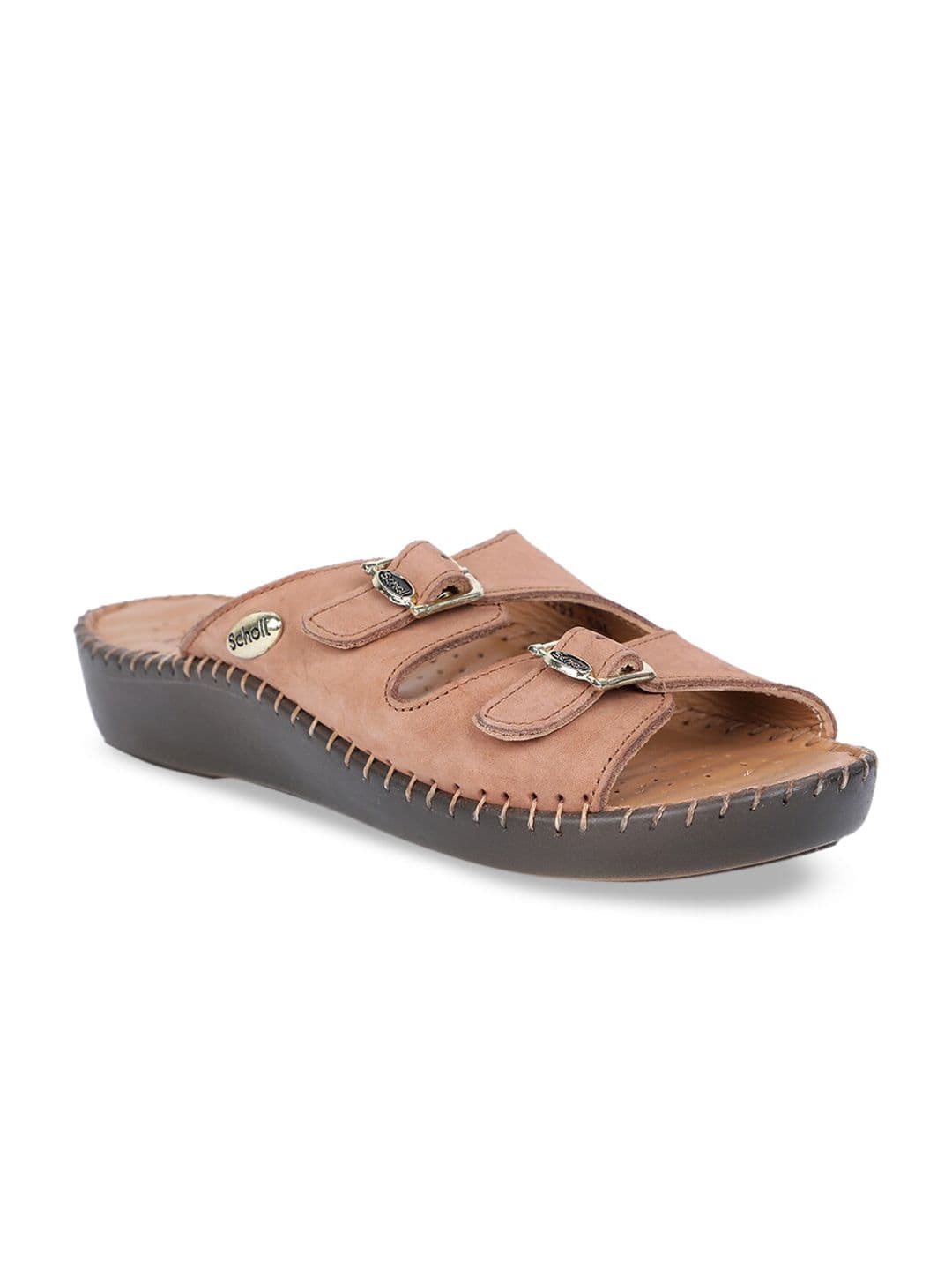 Scholl Women Brown Comfort Heeels - view 1