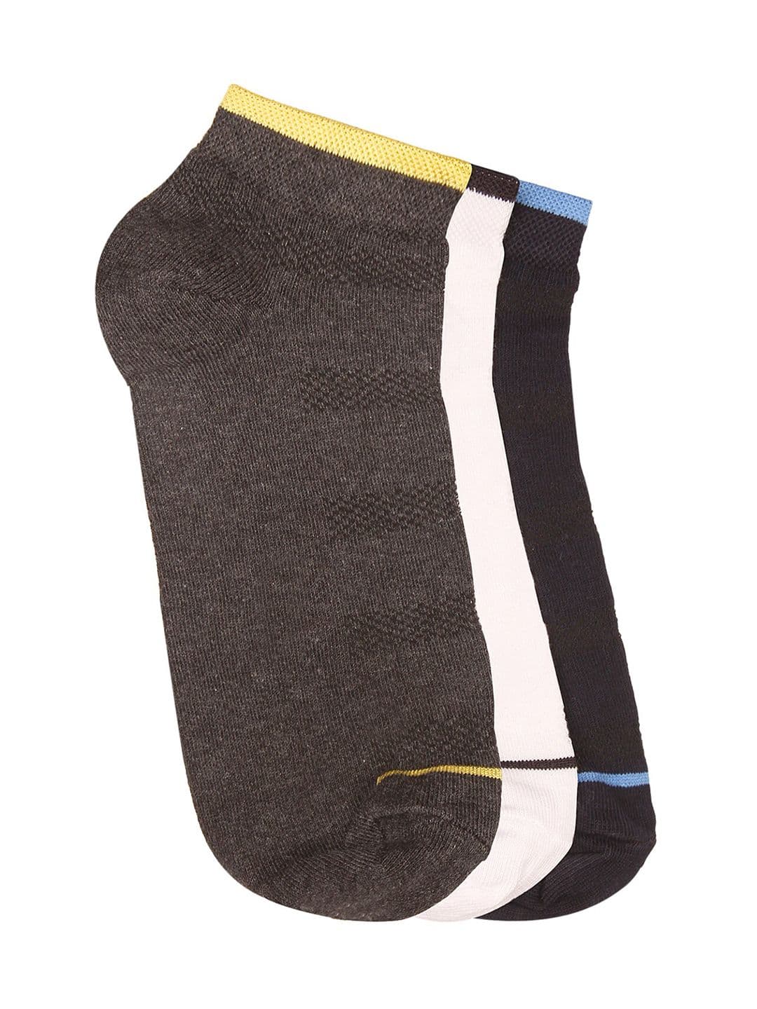 ROMEO ROSSI Men Pack Of 3 Assorted Ankle-Length Socks - view 1
