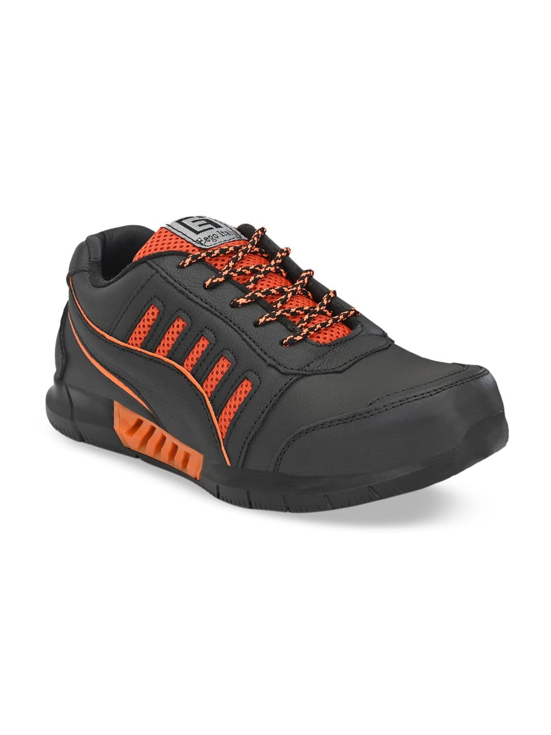 Eego Italy Men Orange & Grey Leather Trekking Shoes - view 1