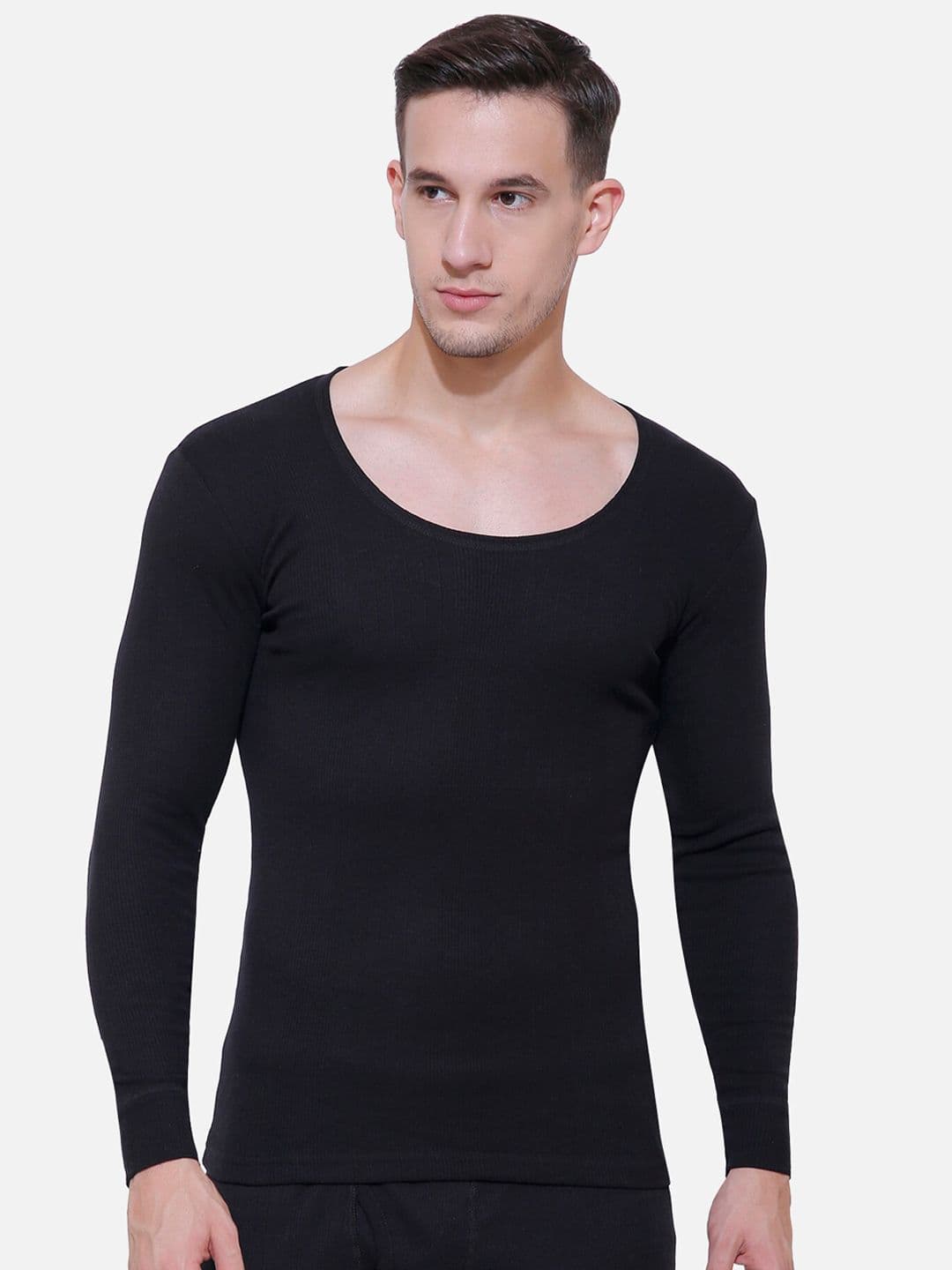 BODYCARE INSIDER Men Black Solid Thermal Top - view 1