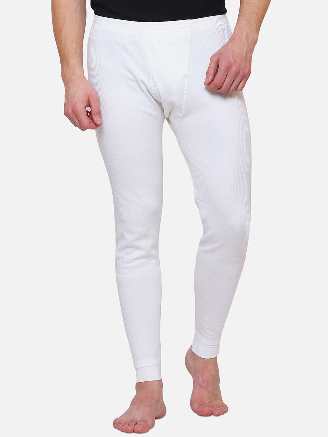 BODYCARE INSIDER Men White Stripe Patterned Thermal Bottom - view 1