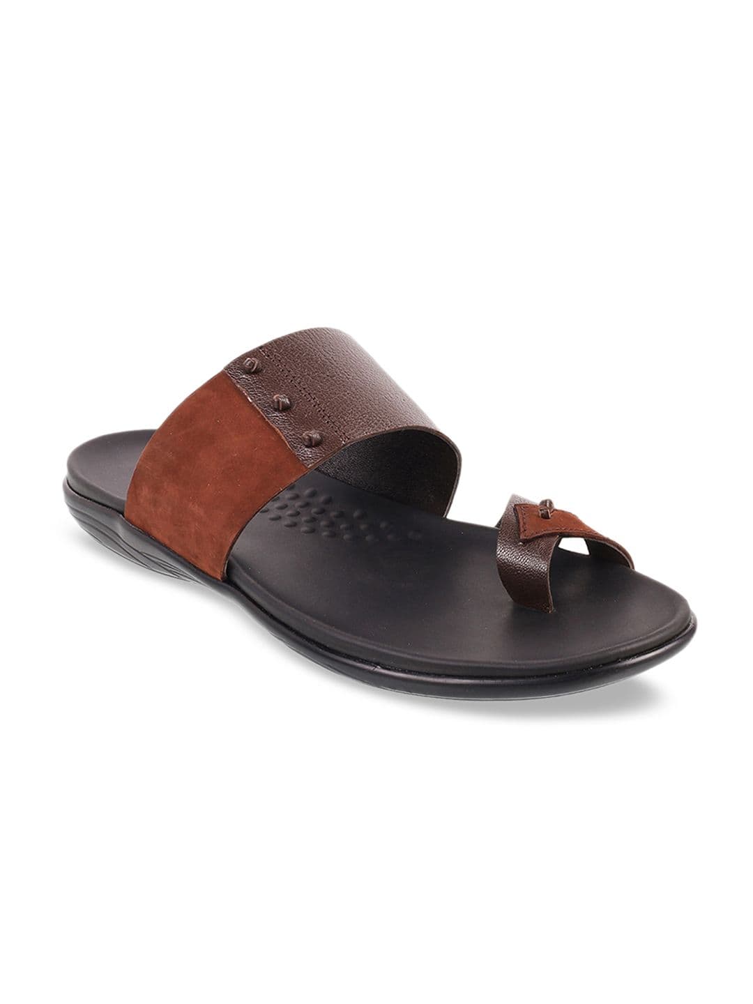 Mochi Men Brown Leather Sandals - view 1