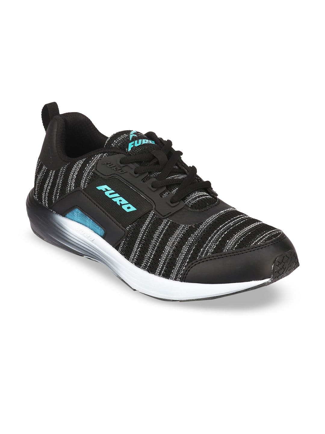 FURO by Red Chief Men Black & Grey Mesh Running Shoes - view 1