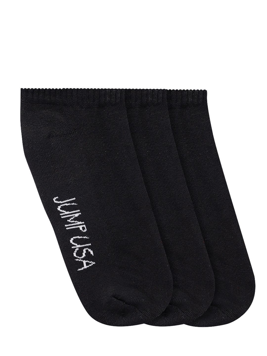 JUMP USA Men Pack of 3 Black Solid Shoe Liners - view 1