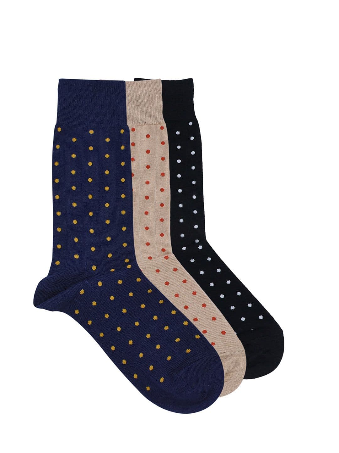 Socksxpress Men Pack Of 3 Assorted Polka Pattern Calf-Length Socks - view 1