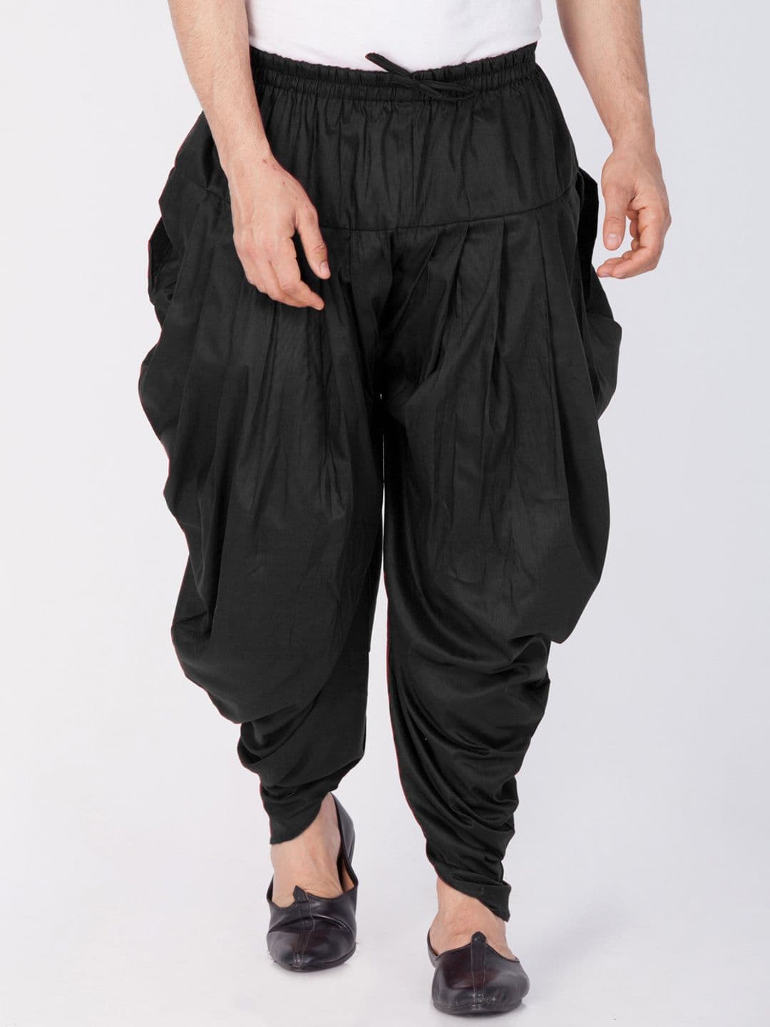 VASTRAMAY Men Black Solid Dhoti - view 1