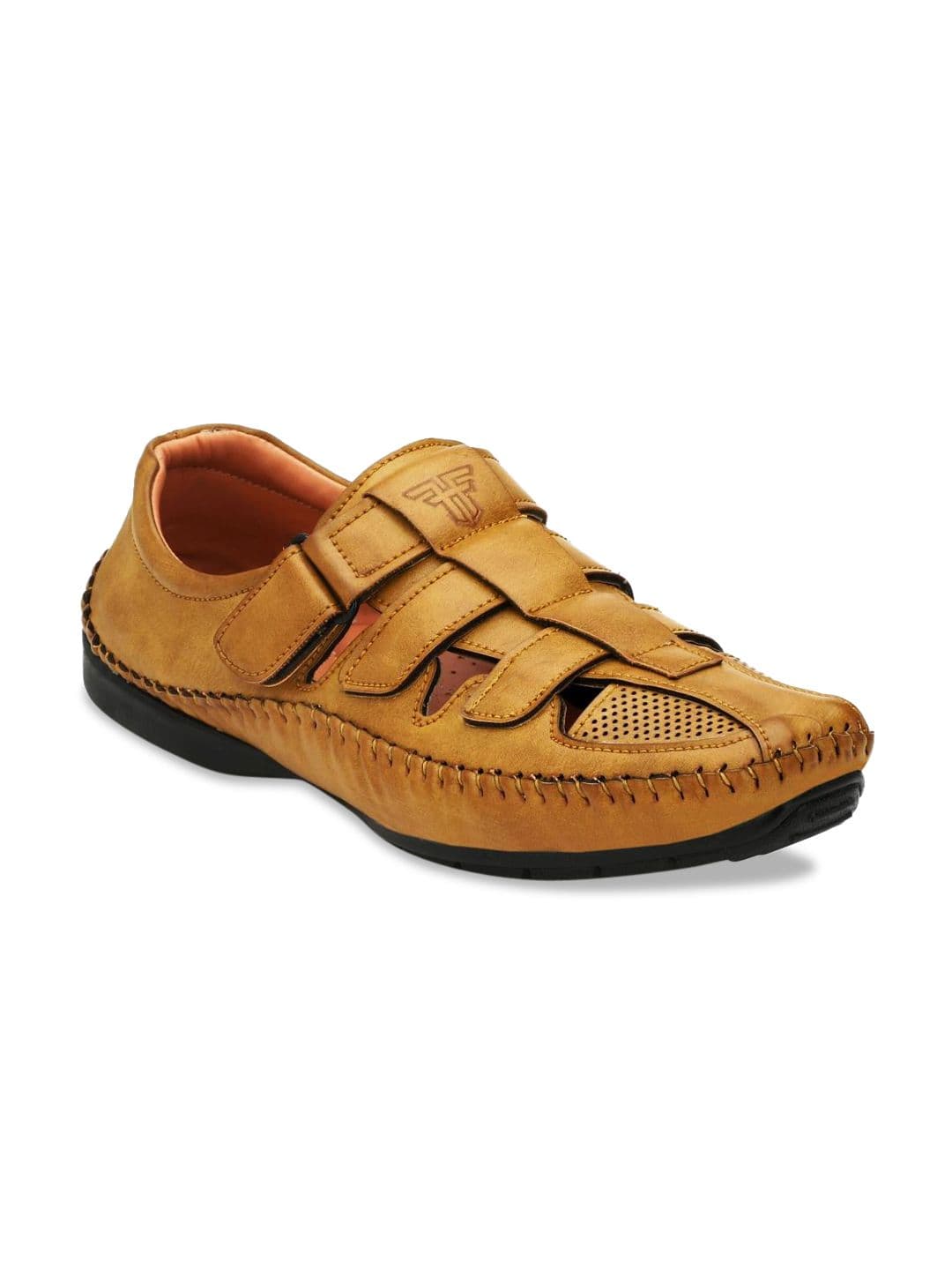 Fashion Victim Men Tan Brown Fisherman Sandals - view 1