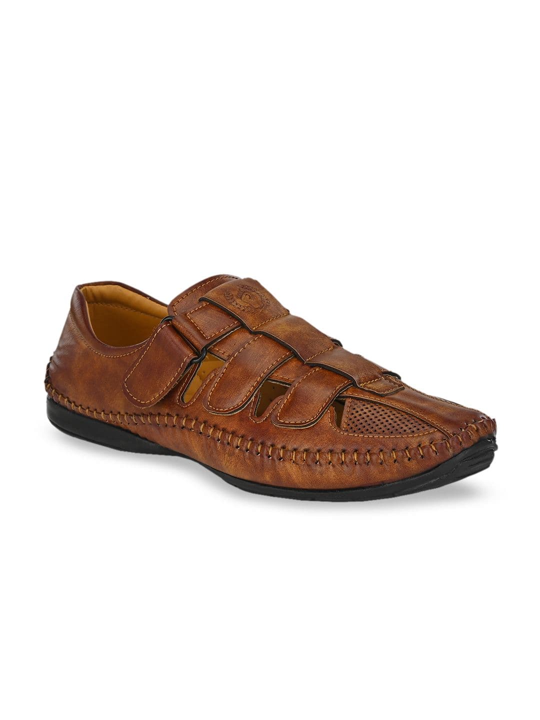 Prolific Men Tan Brown Fisherman Sandals - view 1
