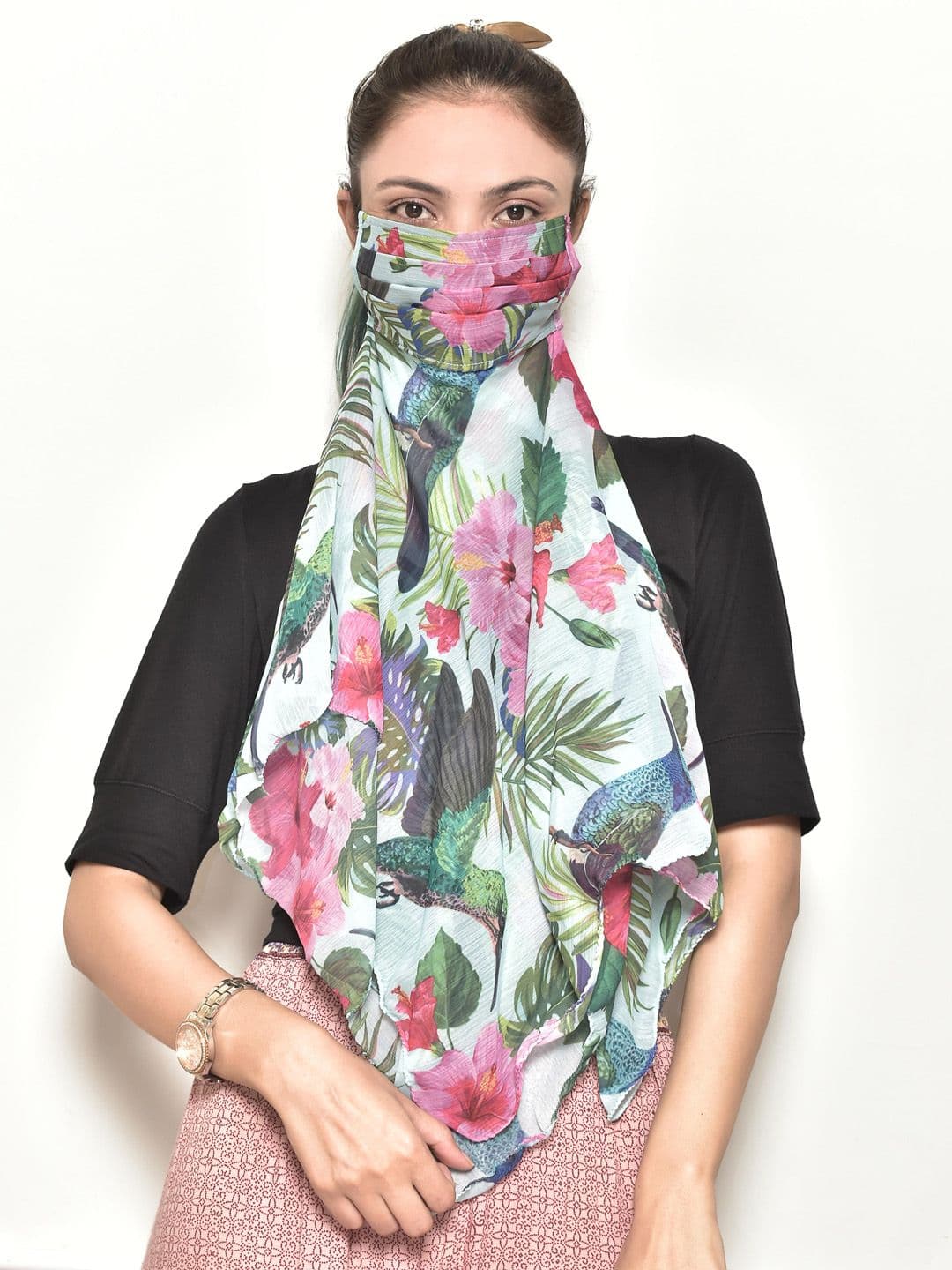 Swayam Women 3-Ply Reusable Outdoor Protective Scarf Mask - view 1