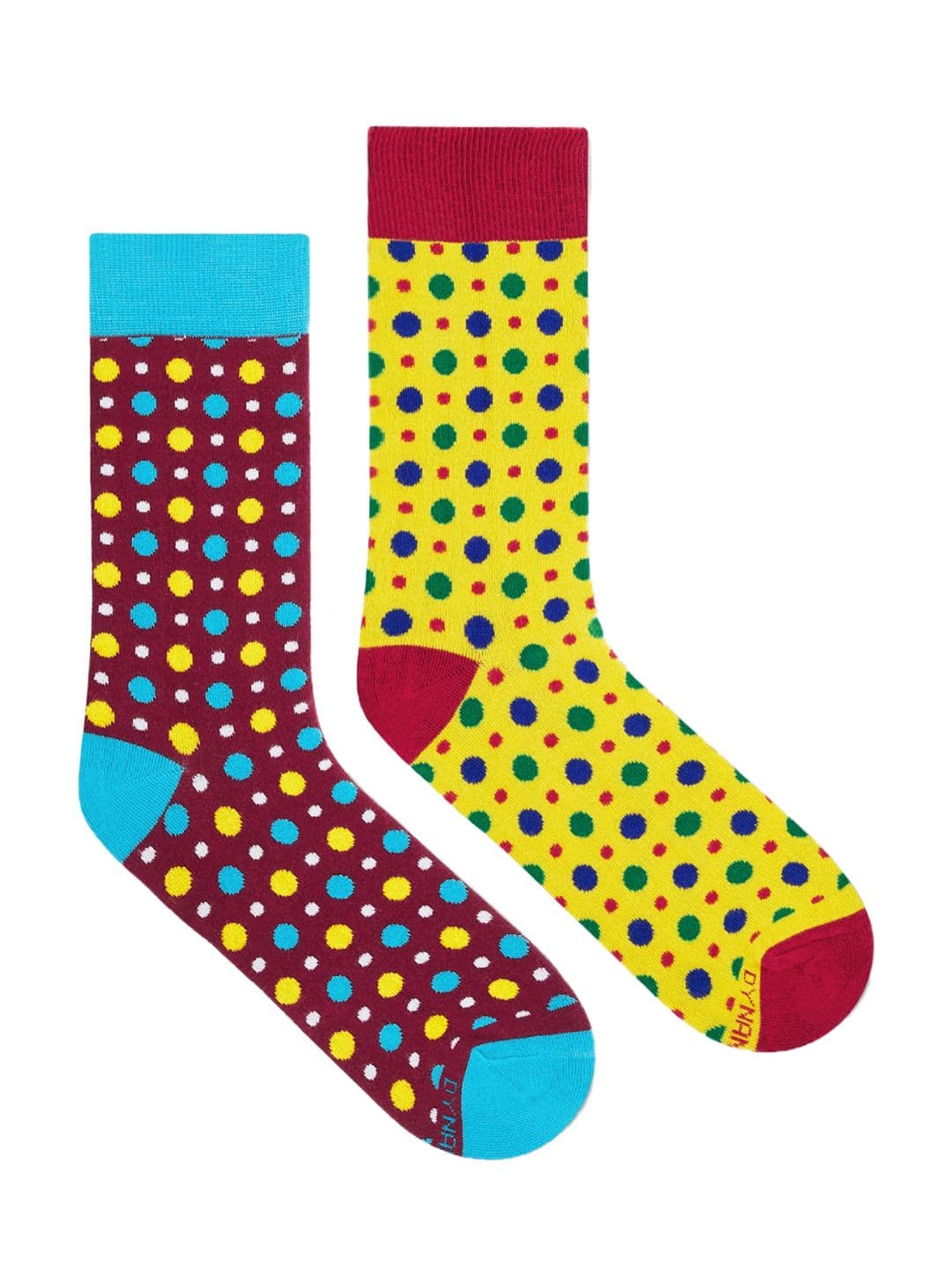 Dynamocks Unisex Pack Of 2 Multicoloured Patterned Fizzy Calf Length Socks - view 1
