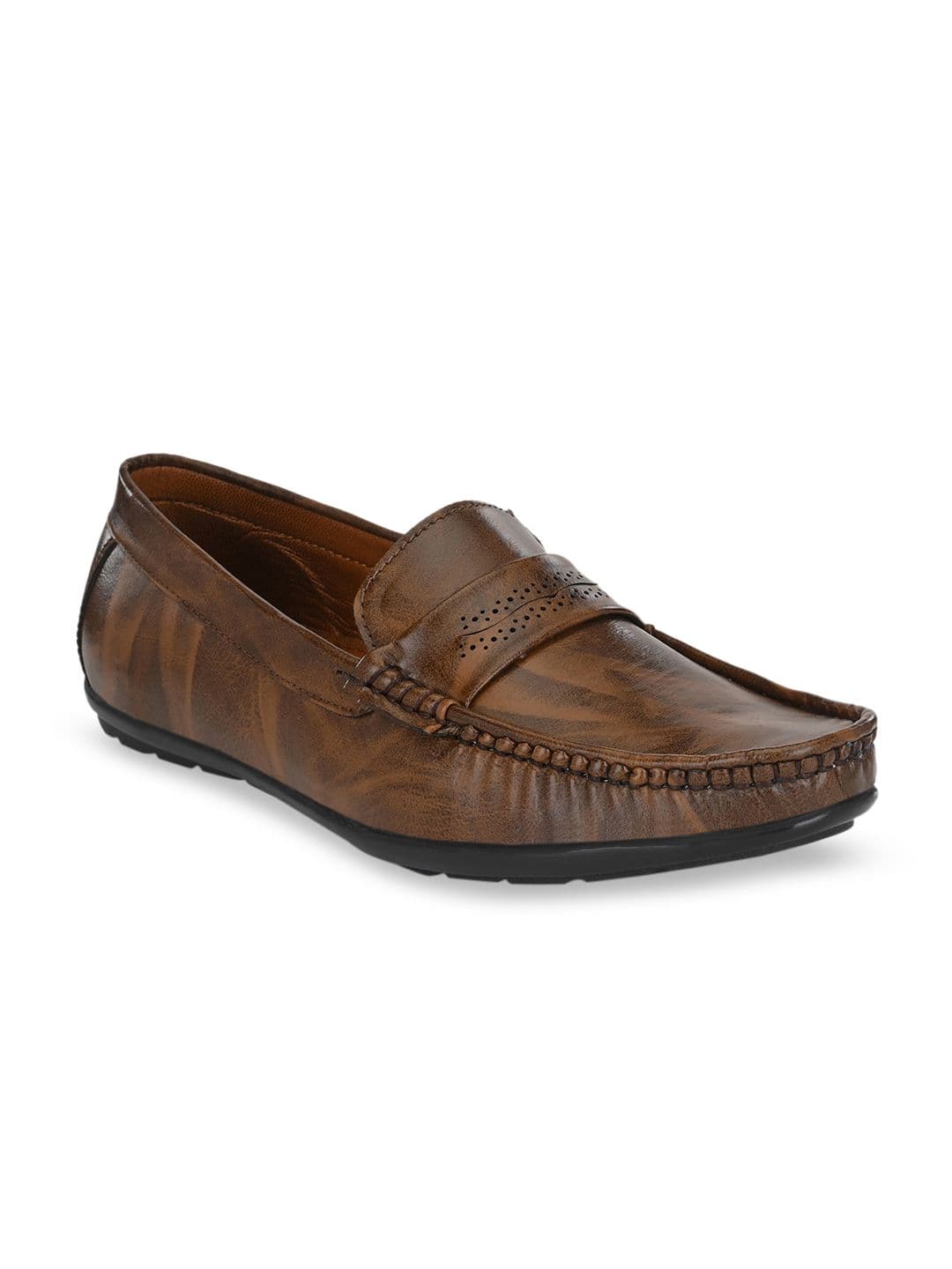 Prolific Men Brown Solid Formal Loafers - view 1