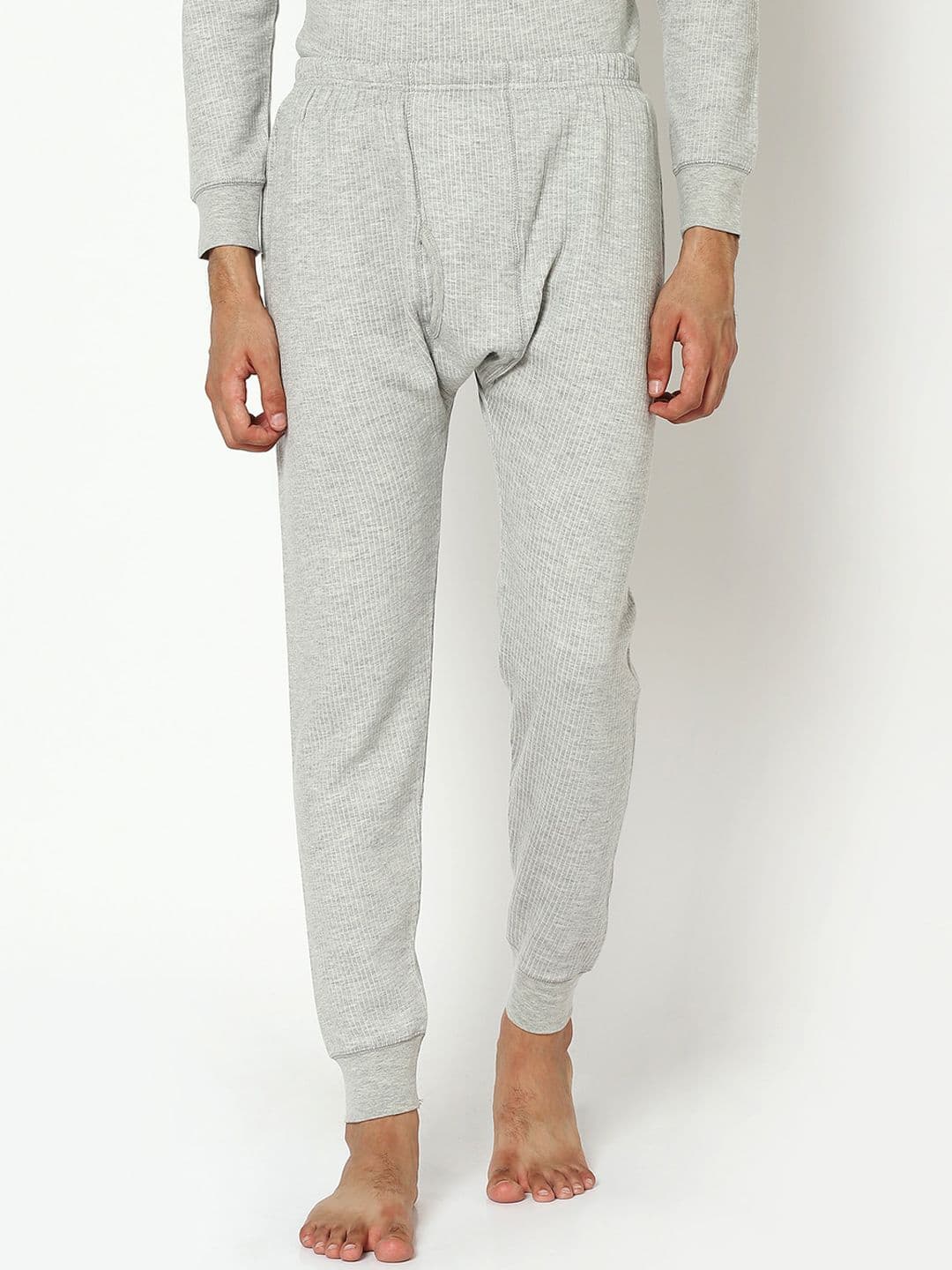 ARMISTO Men Grey Quilted Thermal Bottoms - view 1