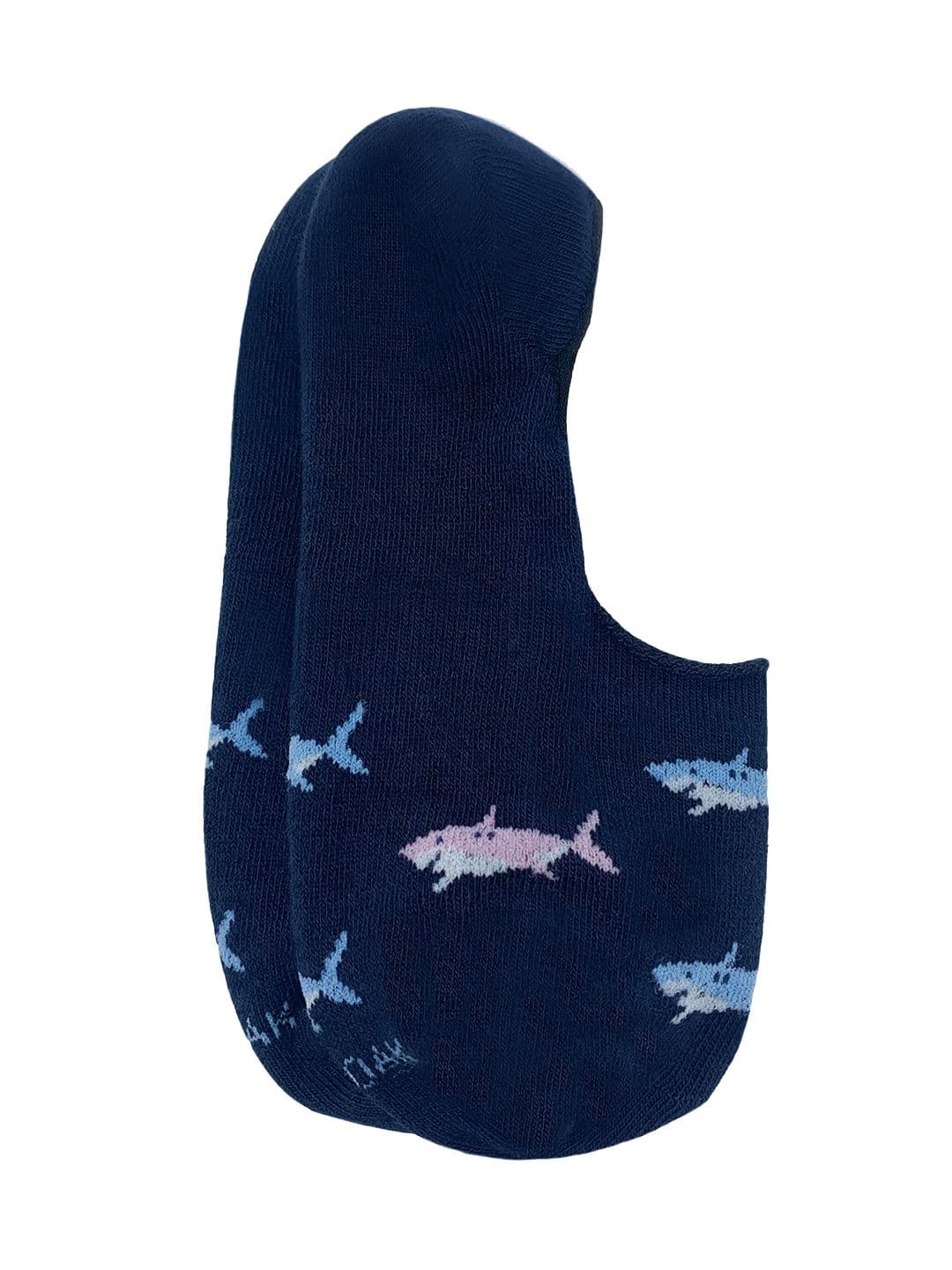 Mint & Oak Men Navy Blue Shark Patterned Show Liners - view 1