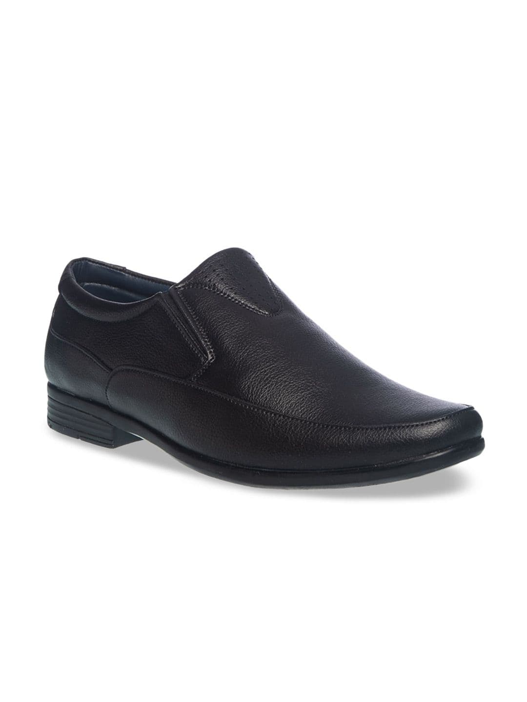 Khadims Men Black Solid Formal Slip-Ons - view 1