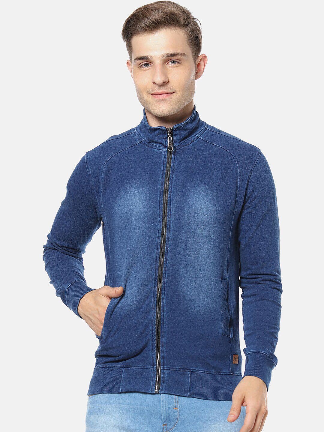 CAHOOT Men Blue Solid Windcheater Denim Jacket - view 1