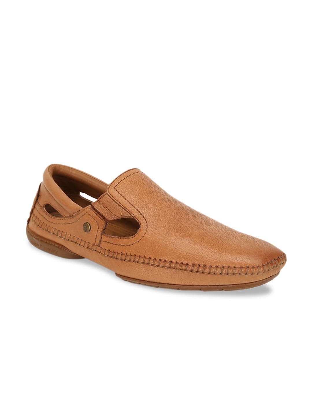 Hush Puppies Men Tan Brown Leather Sandals - view 1