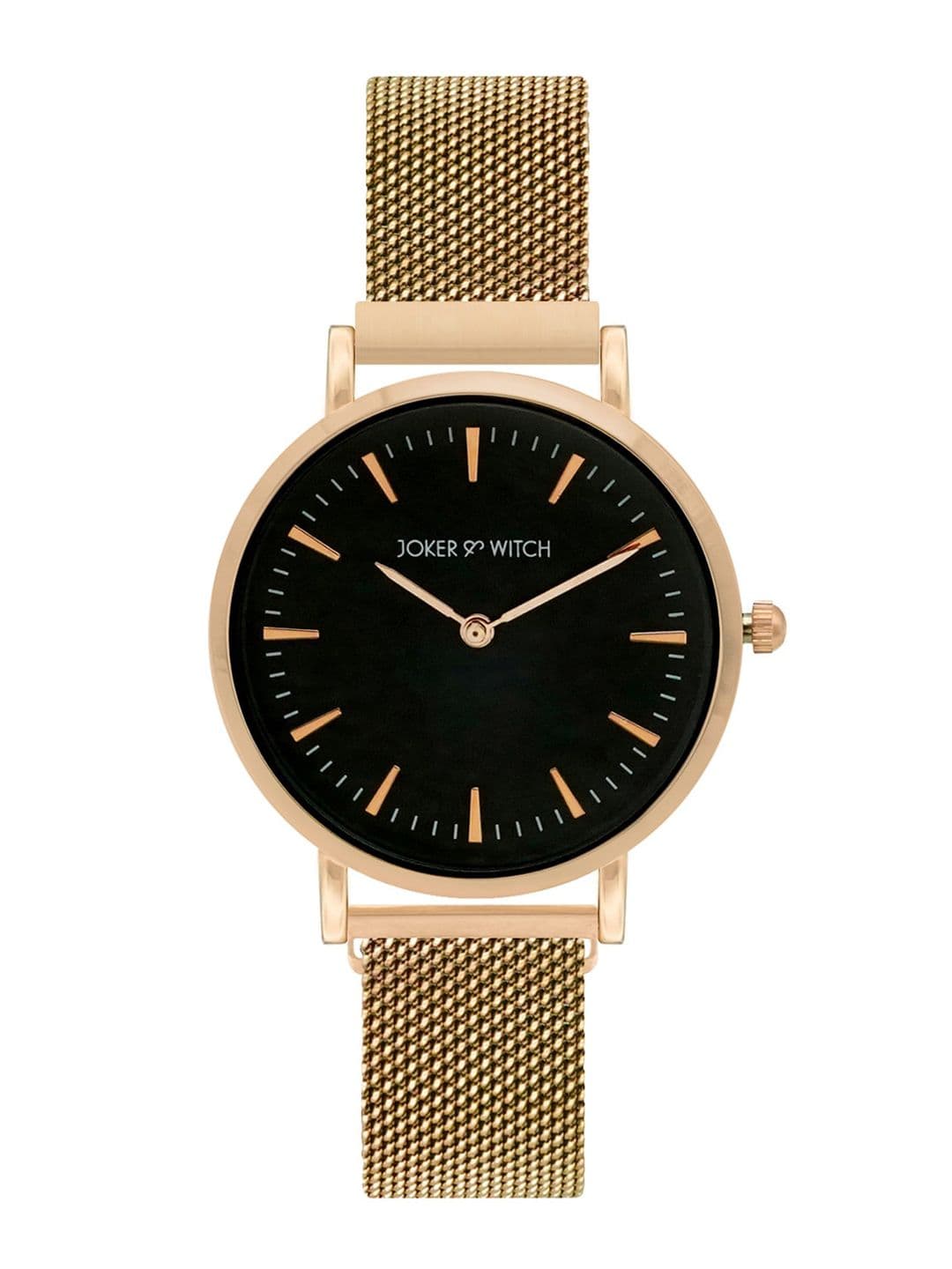 JOKER & WITCH Women Black & Rose Gold Analogue Watch AMWW421 - view 1
