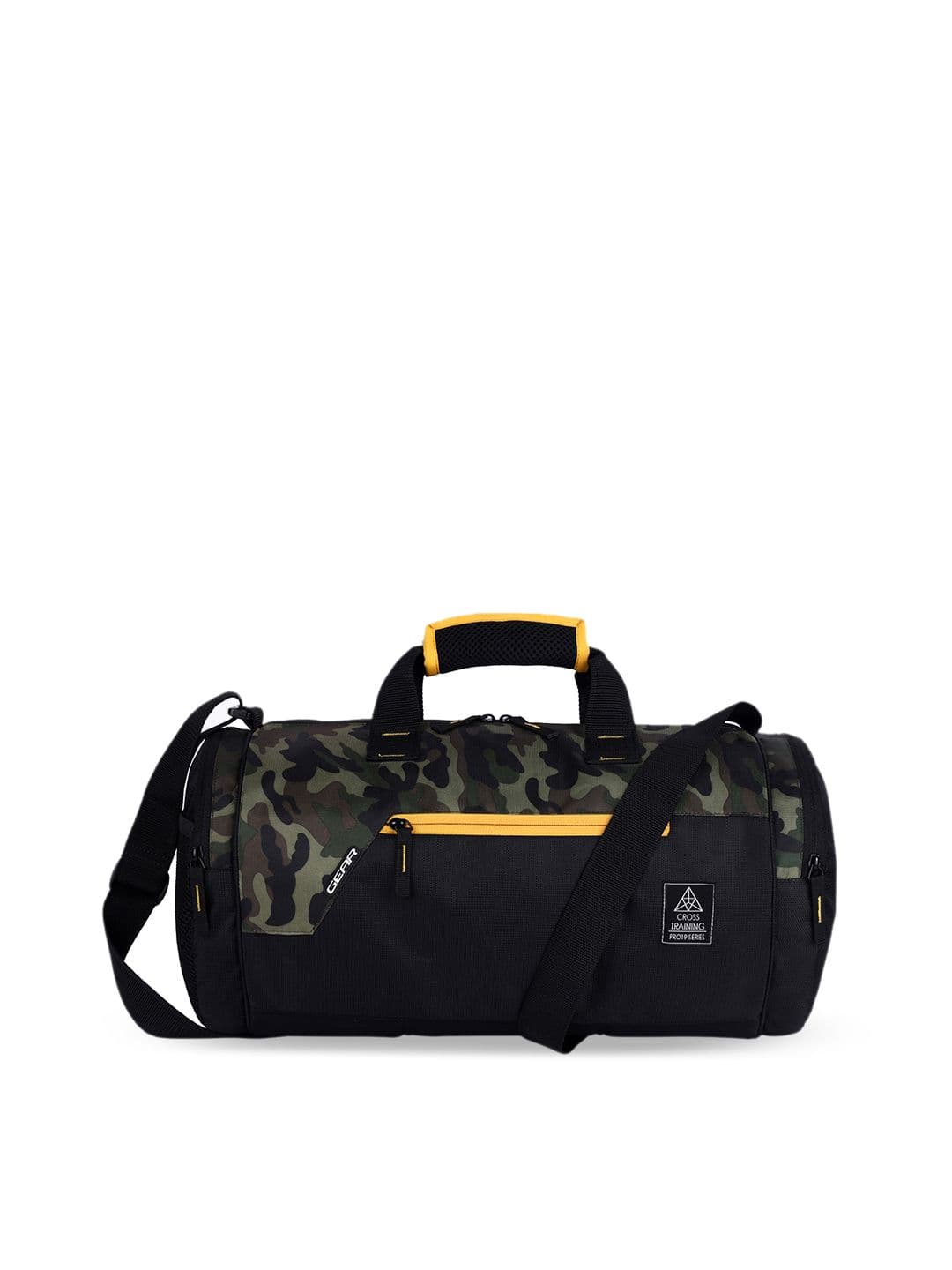 Gear Khaki Colour & Black Camouflage Print Duffel Bag - view 1