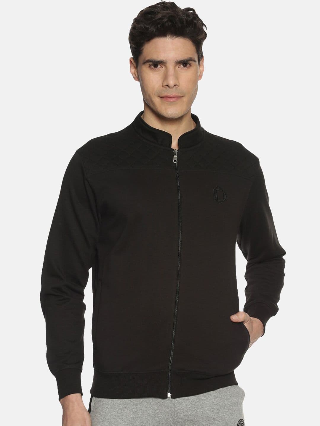 Dollar Men Black Solid Sporty Jacket - view 1