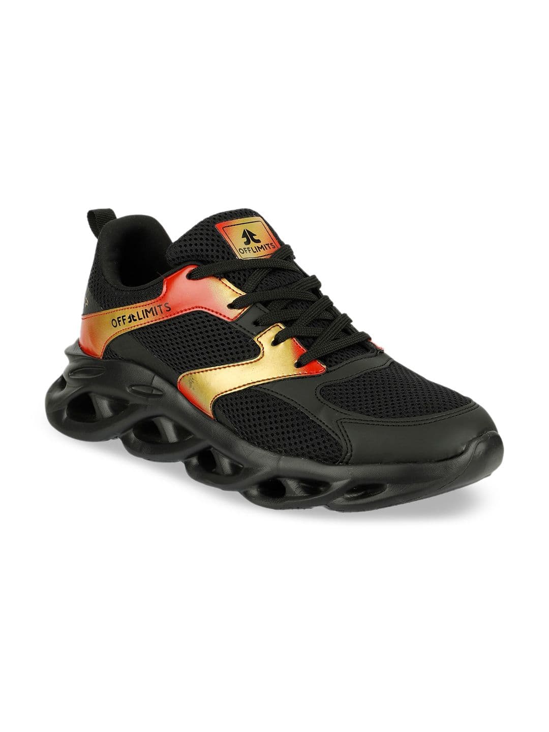 OFF LIMITS Men Black & Red Mesh Running Sports Shoes - view 1