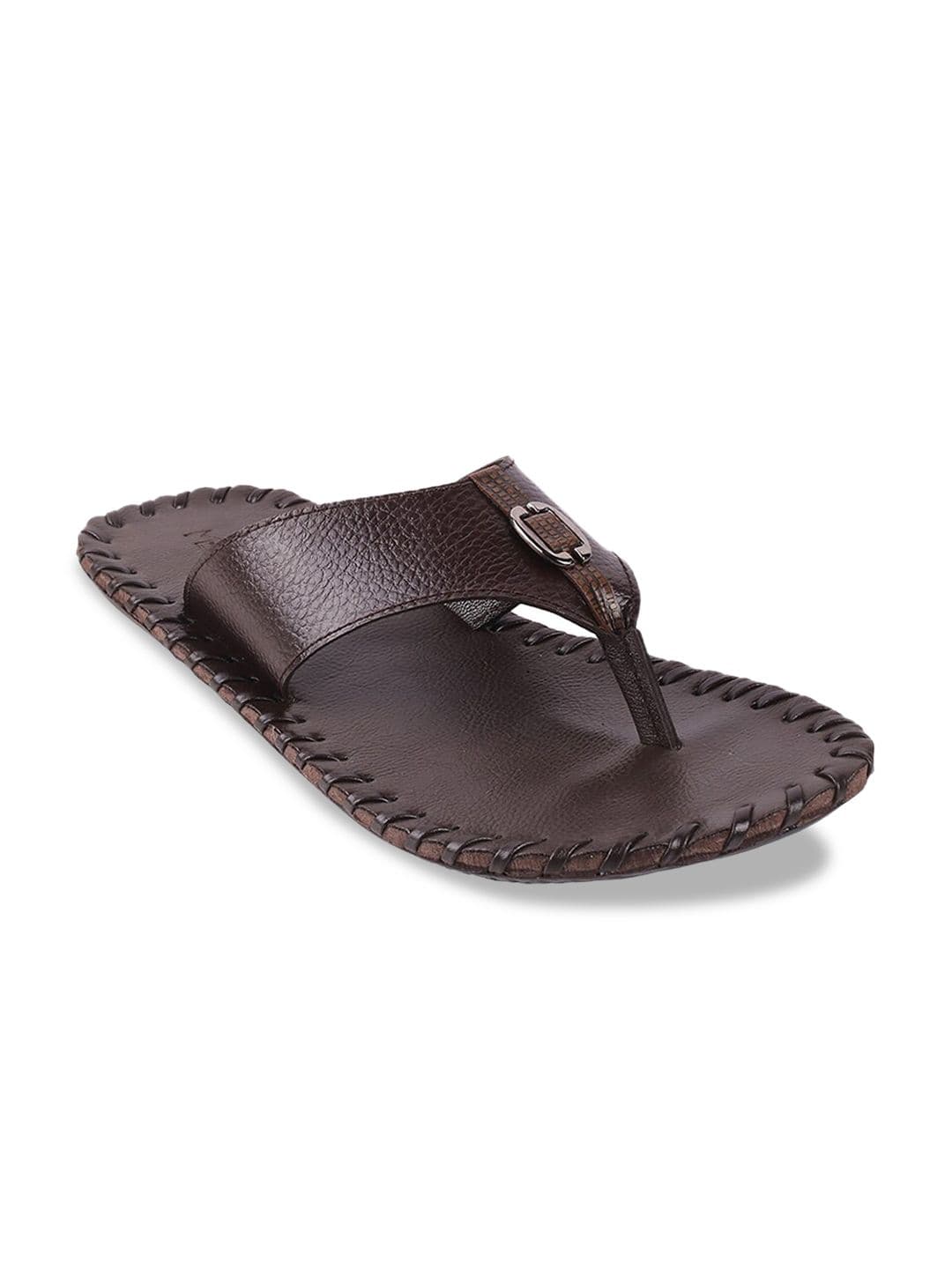 Metro Men Brown Leather Comfort Sandals - view 1
