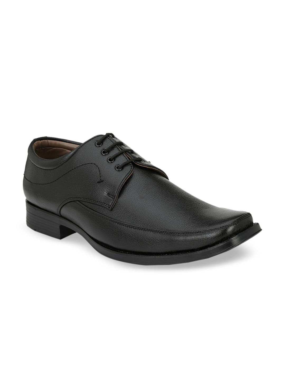 Sir Corbett Men Black Solid Formal Derbys - view 1