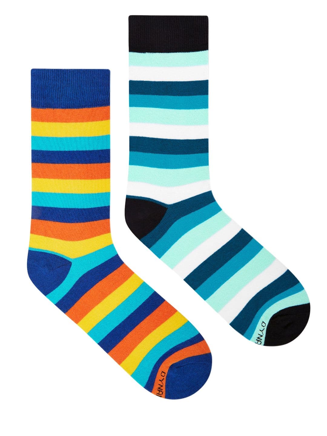 Dynamocks Unisex Pack Of 2 Striped Calf-Length Socks - view 1