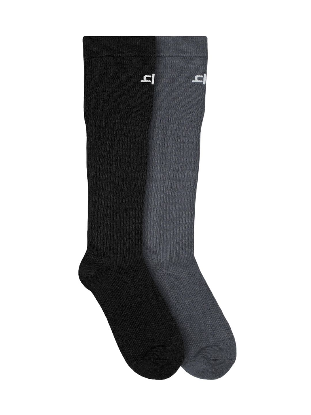 Heelium Black Pack Of 2 Solid Knee-Length Anti-Odour Compression Socks - view 1