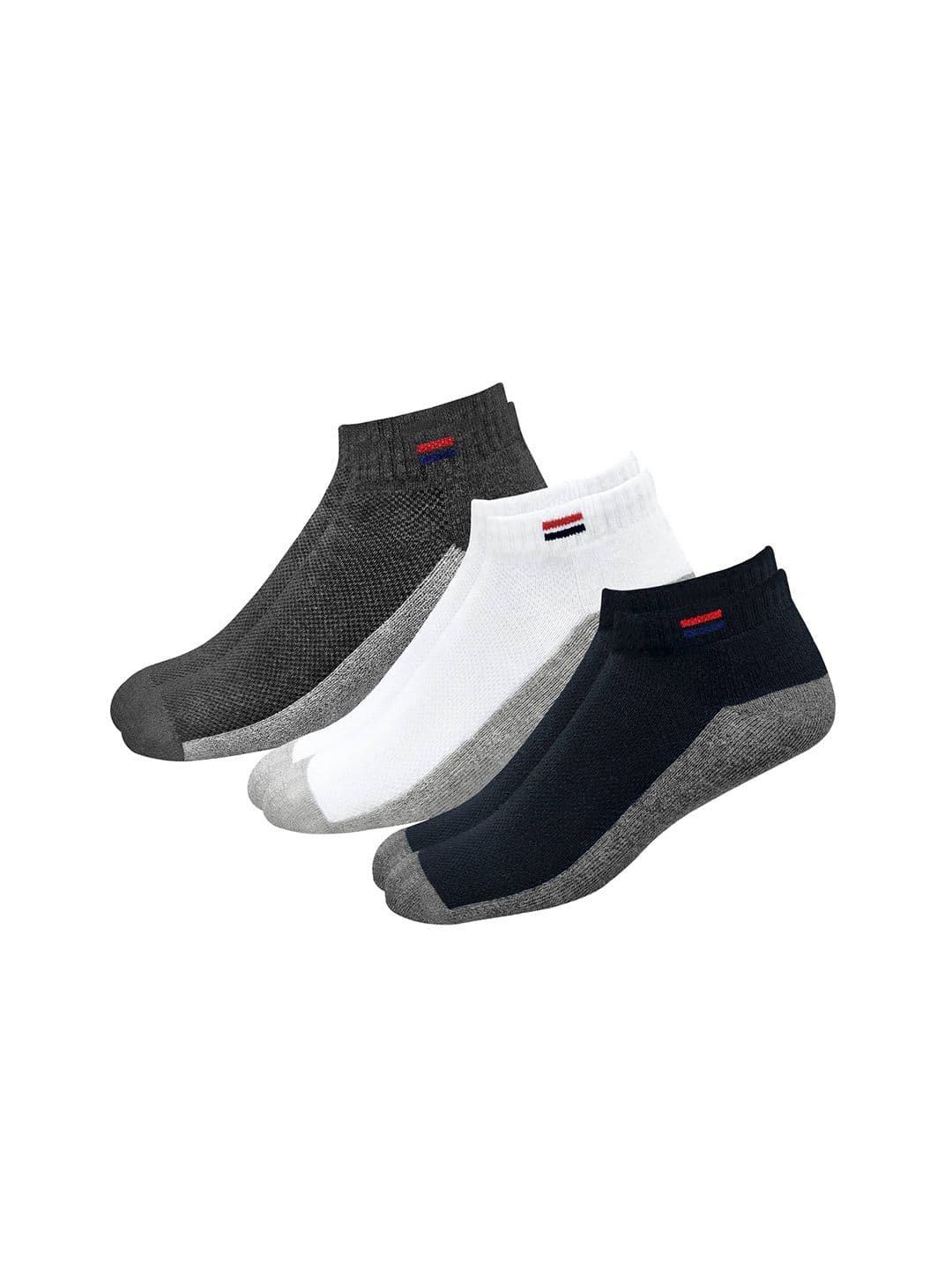 NAVYSPORT Men Pack of 3 Multicoloured Patterned Ankle-Length Socks - view 1