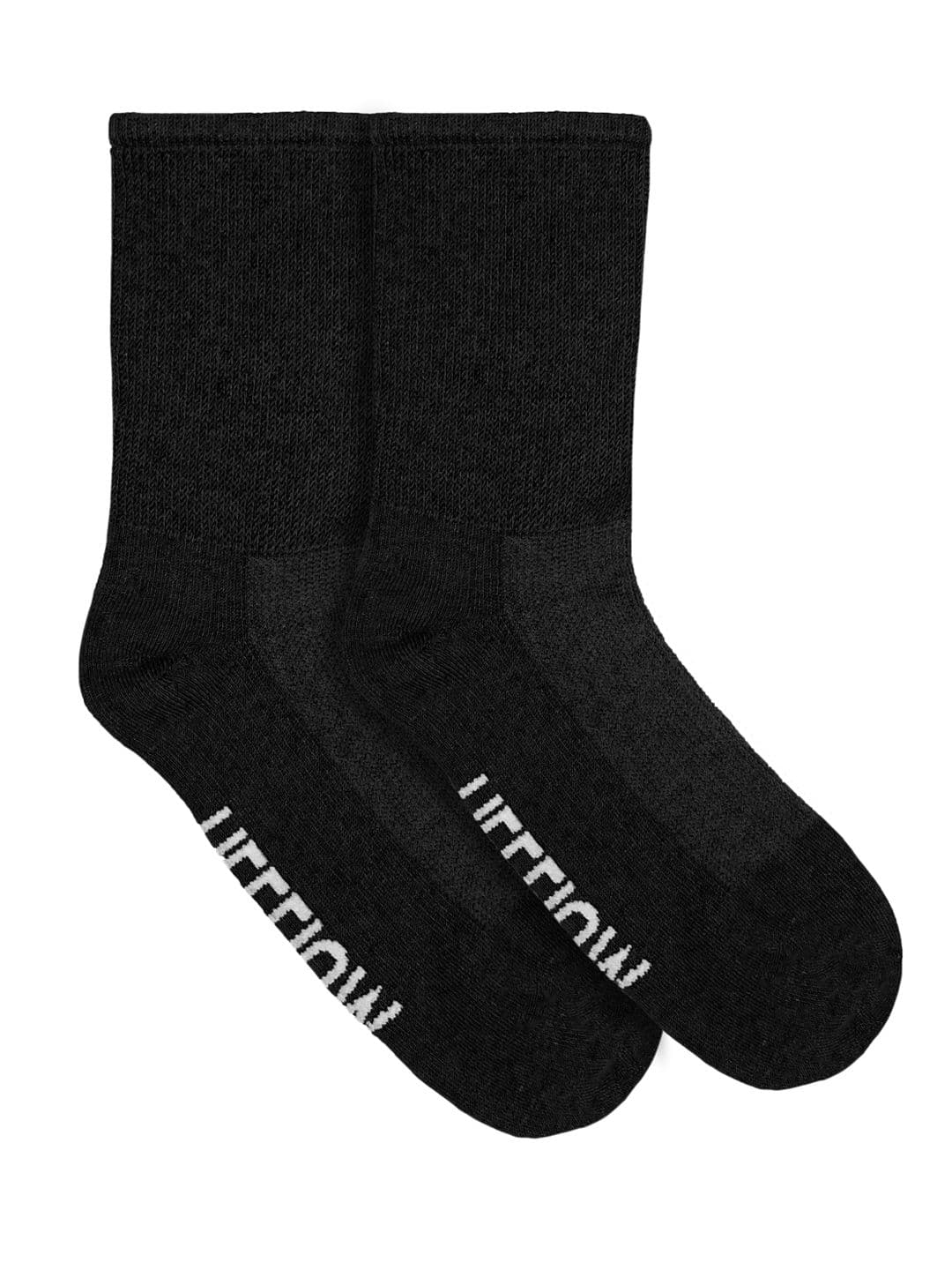 Heelium Unisex Black Solid Diabetic Anti-Odour Calf-Length Socks - view 1