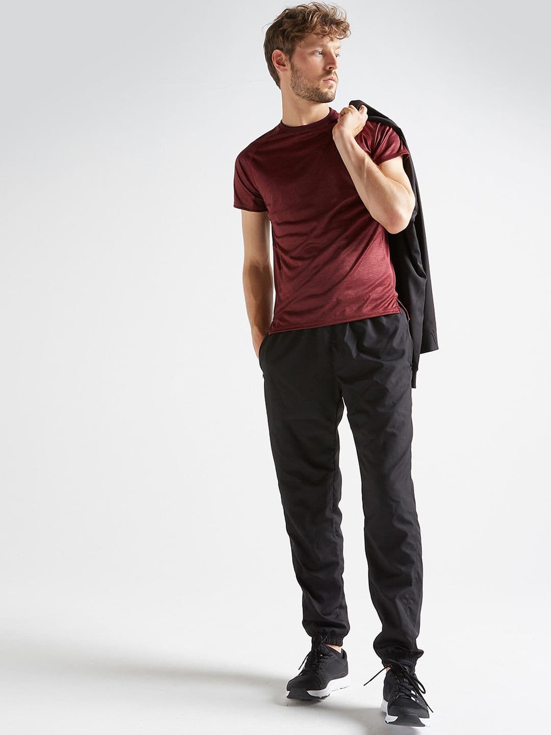Decathlon Domyos - Men Black Fpa 120 M Breathable Quick -Drying Gym Trackpant - view 1