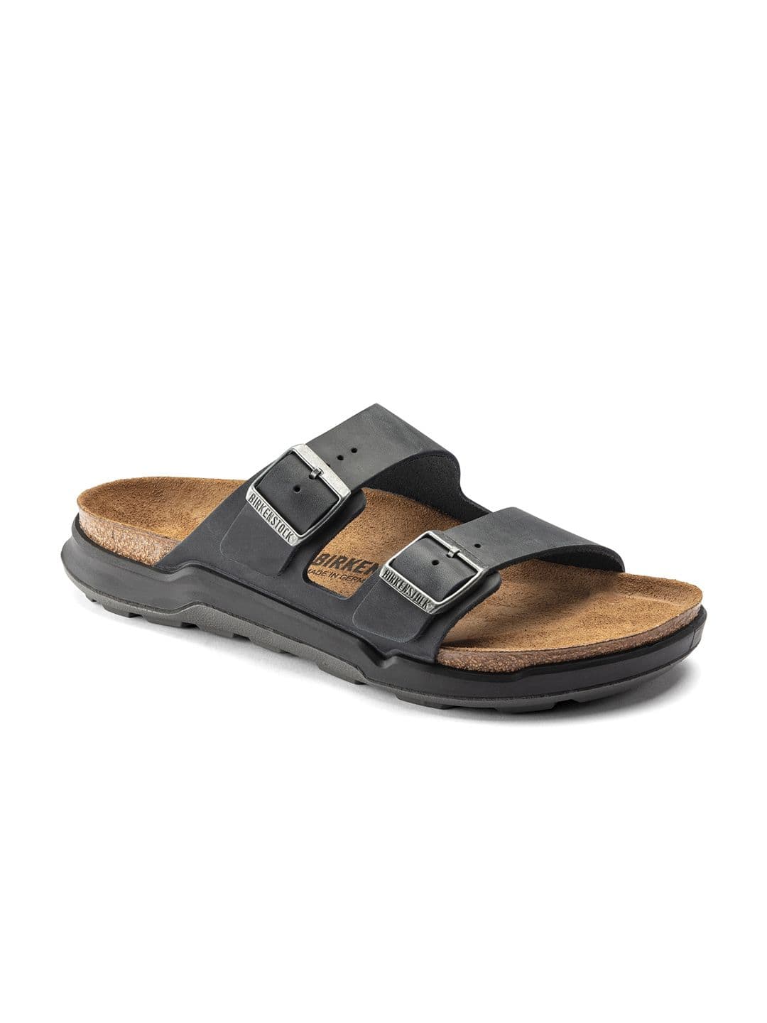 Birkenstock Arizona Ct Black Regular Width Oiled Leather Two-Strap Sandals - view 1
