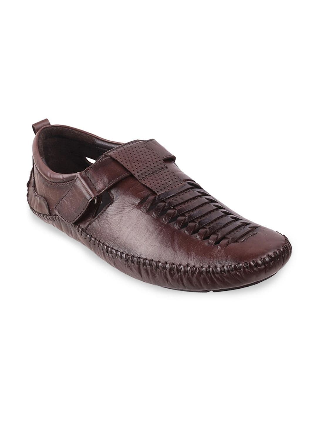 Metro Men Brown Suede Shoe-Style Sandals - view 1
