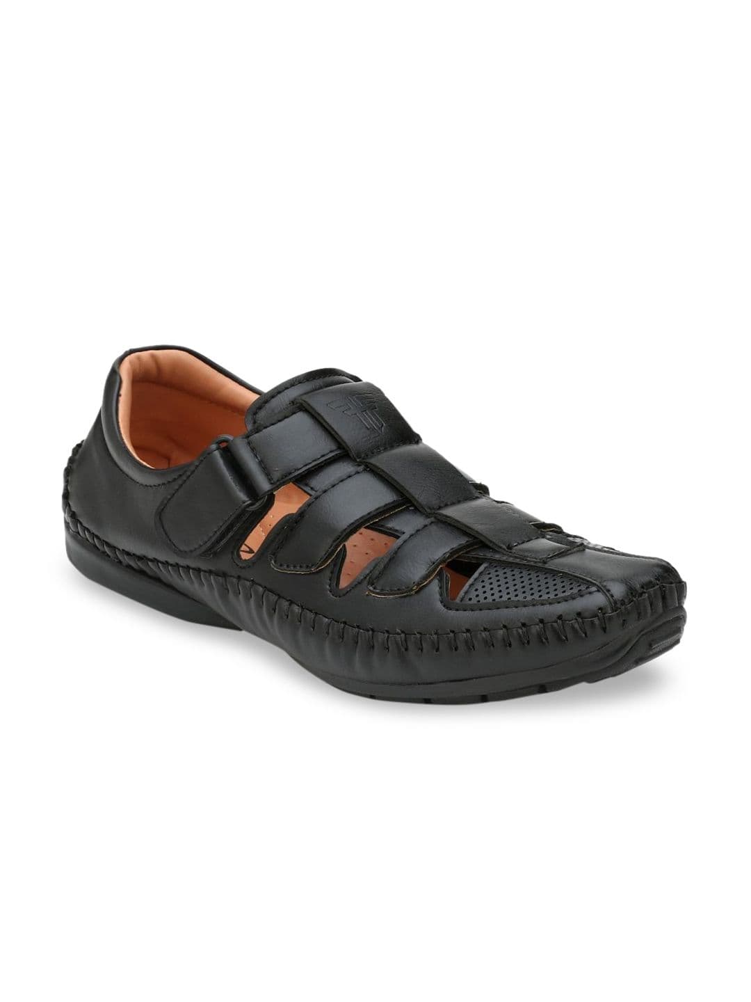 Fashion Victim Men Black Shoe-Style Sandals - view 1