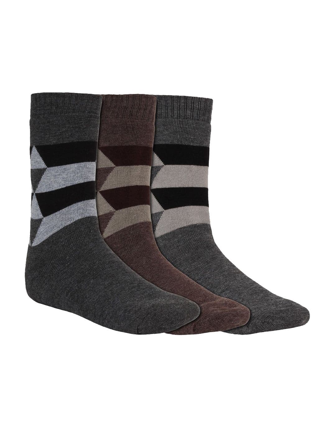 Creature Men Pack Of 3 Patterned Calf-Length Socks - view 1