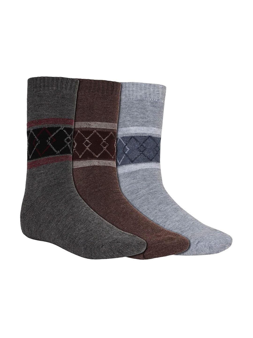 Creature Men Pack Of 3 Patterned Calf-Length Socks - view 1