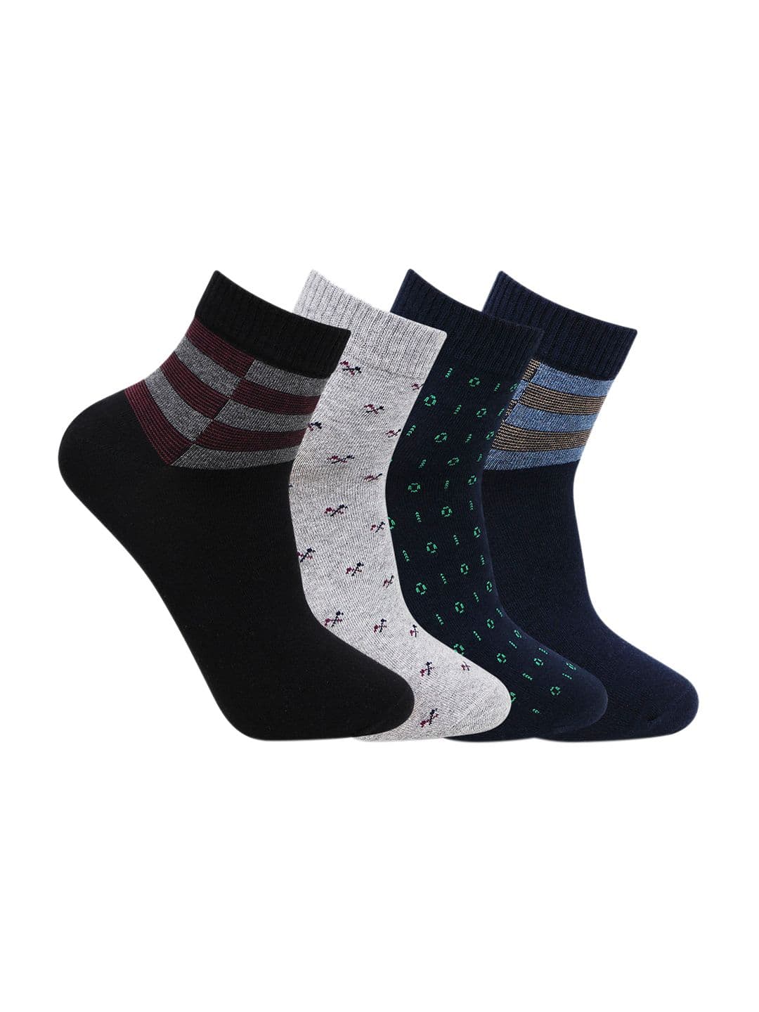 Bonjour Men Pack Of 4 Assorted Above Ankle-Length Socks - view 1