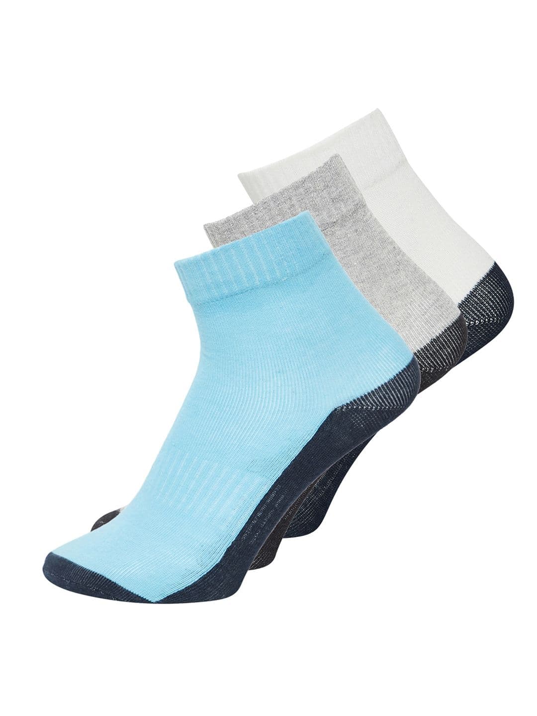 JUMP USA Men Pack Of 3 Patterned Pure Cotton Above Ankle-Length Socks - view 1