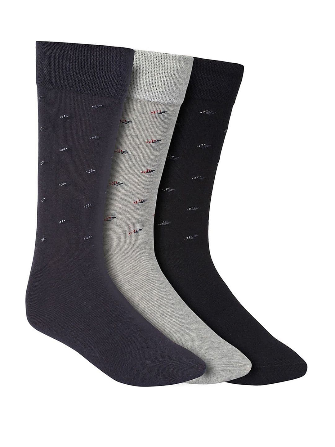 Creature Men Pack Of 3 Assorted Combed Cotton Calf-Length Socks - view 1