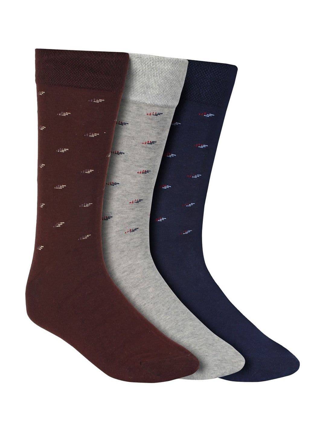 Creature Men Pack Of 3 Assorted Combed Cotton Calf-Length Socks - view 1