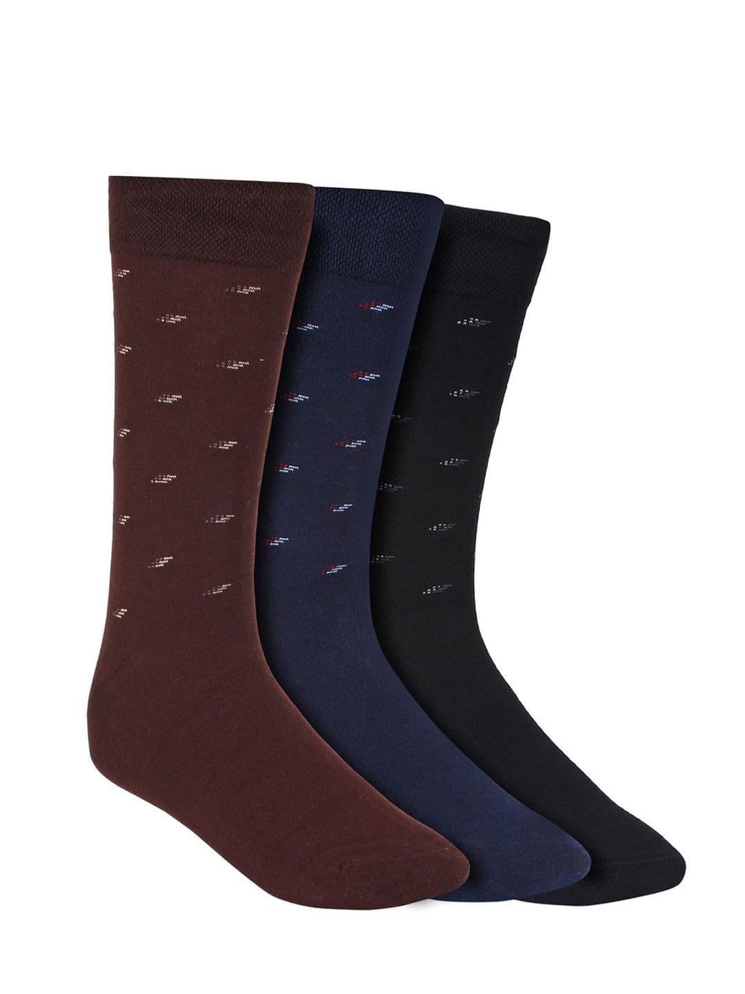 Creature Men Pack Of 3 Assorted Combed Cotton Calf-Length Socks - view 1