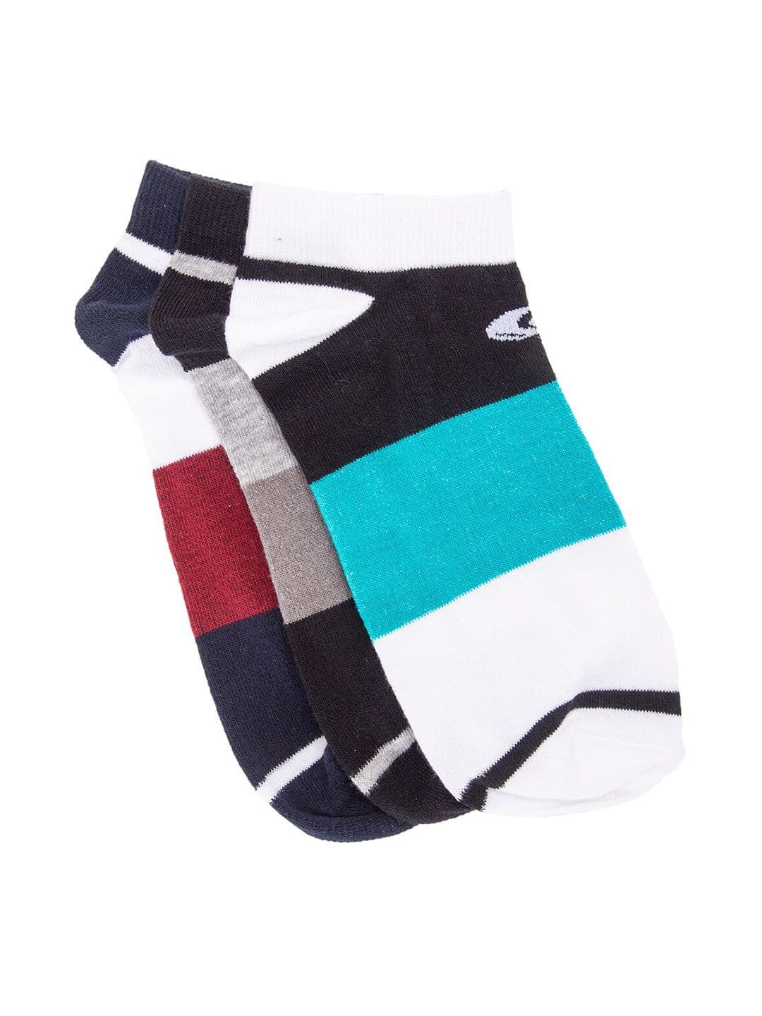 Allen Cooper Men Pack Of 3 Assorted Cotton Ankle-Length Socks - view 1
