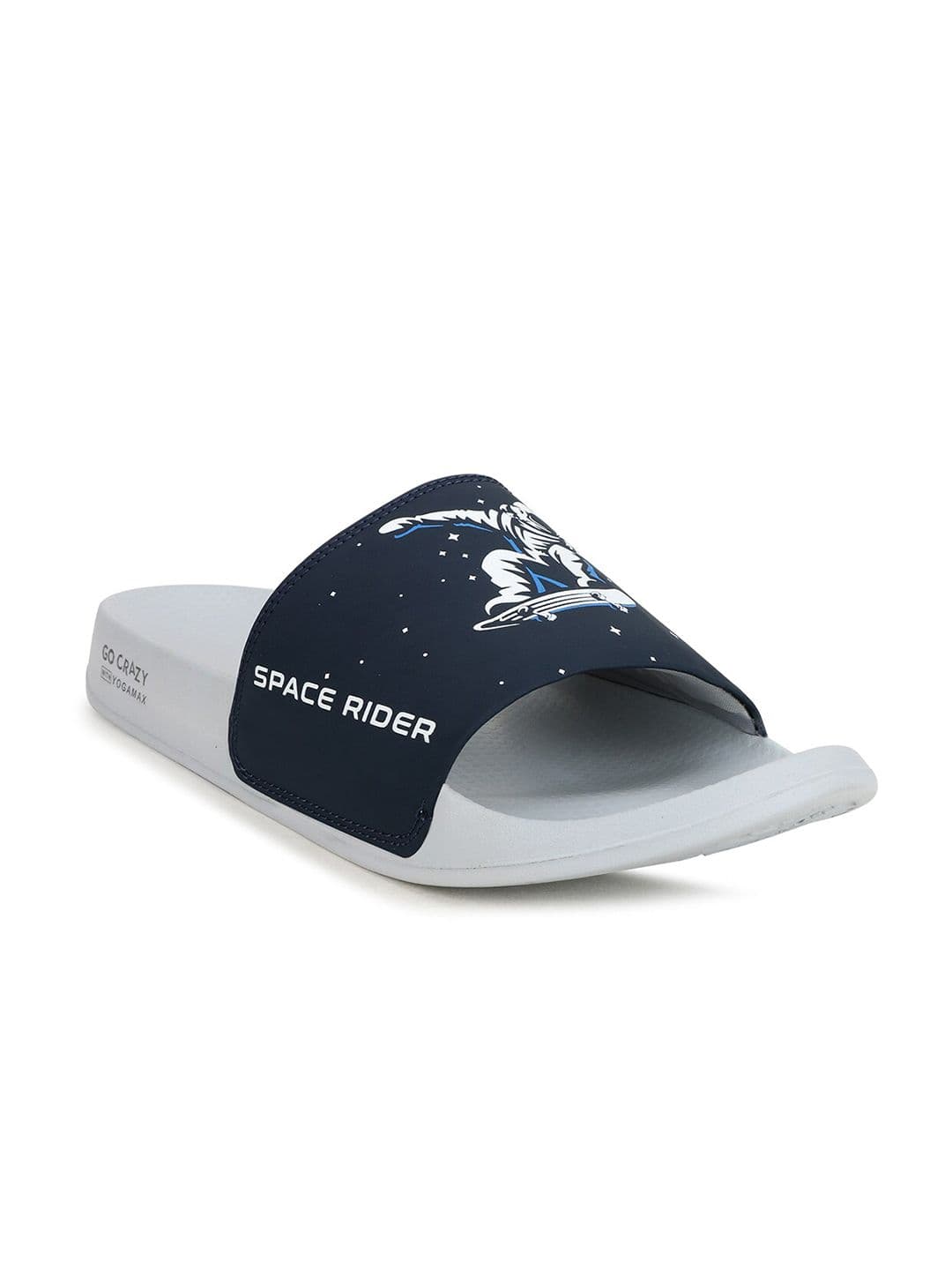 Campus Men SPACE RIDER-SL Navy Blue Printed Sliders - view 1
