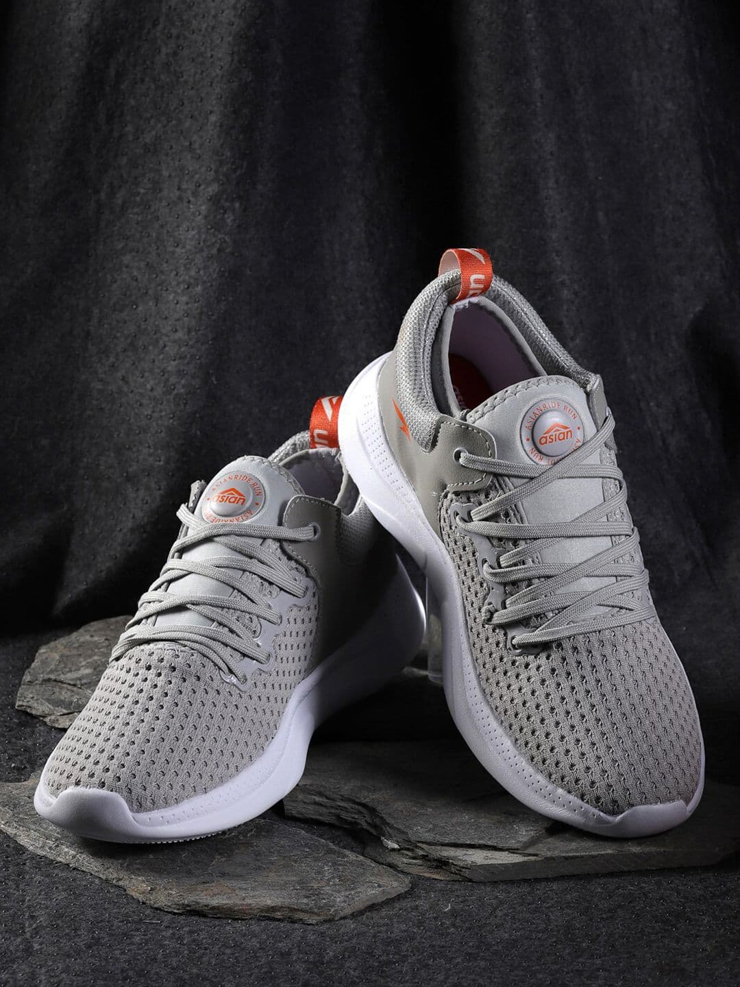 ASIAN Men Grey Mesh Running Shoes - view 1