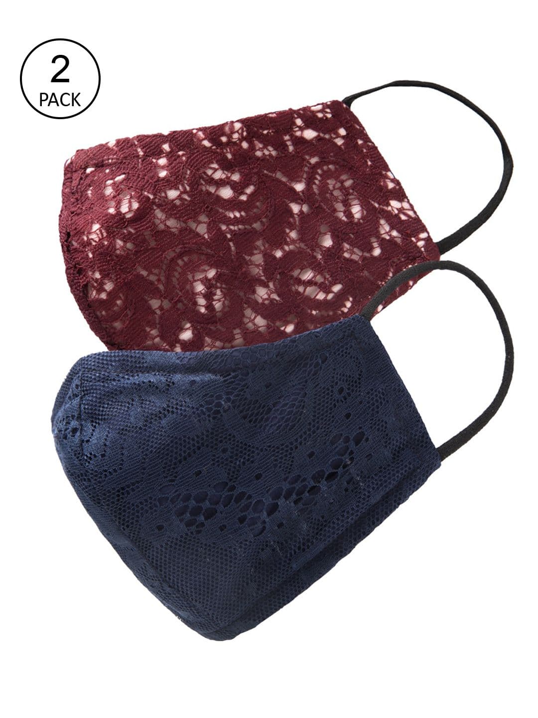 Oxolloxo Women Pack Of 2 Printed 3-Ply Celeste Reusable Cloth Masks - view 1