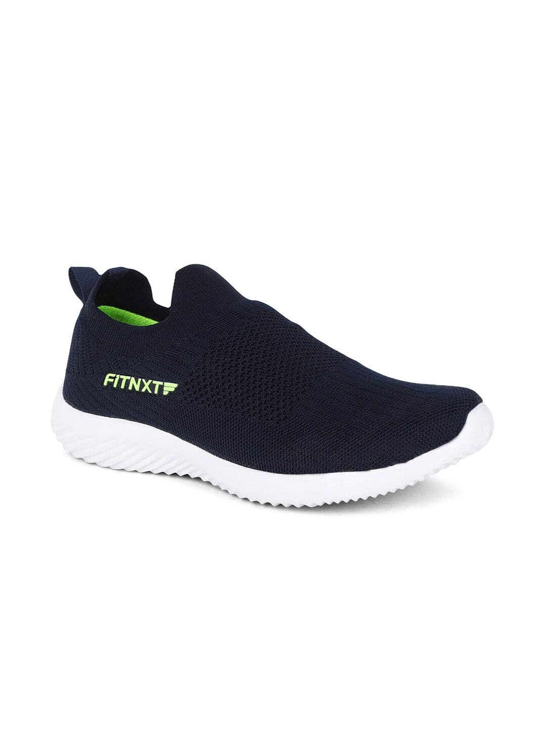 Khadims Men Navy Blue Woven Design Running Shoes - view 1